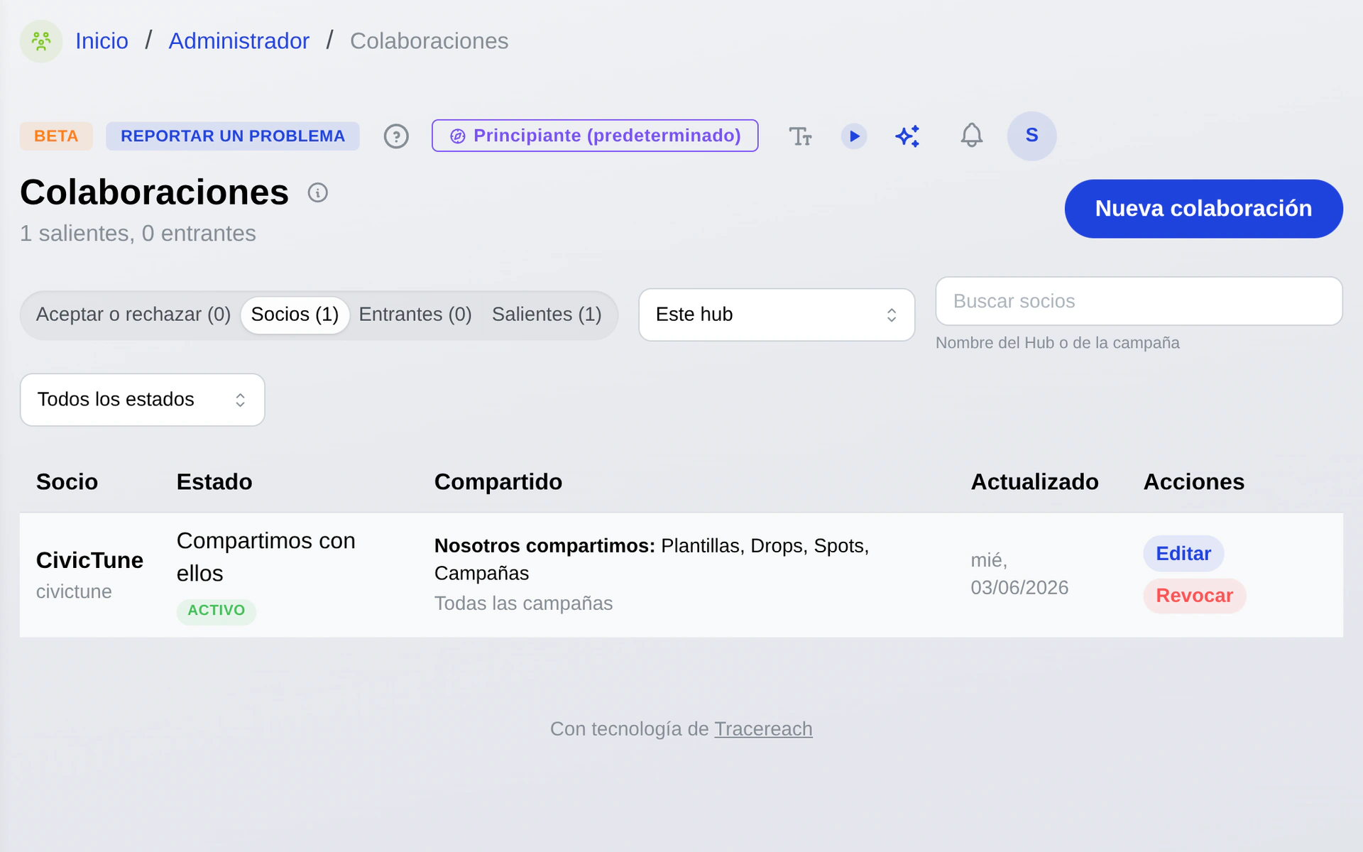 Colaboración y gestión de acceso del Hub