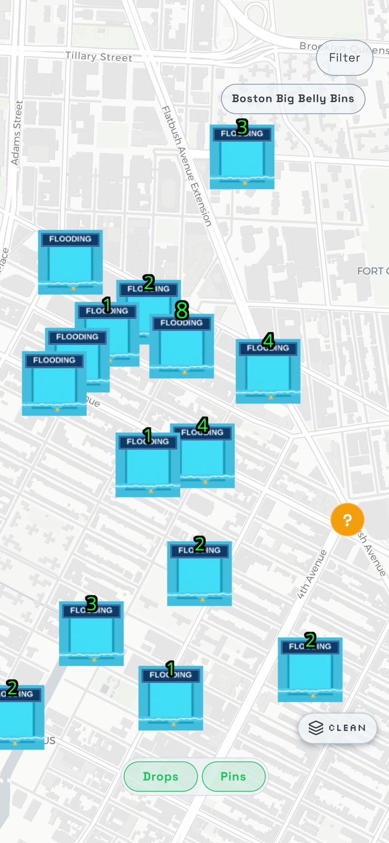 Pin map with assignment status