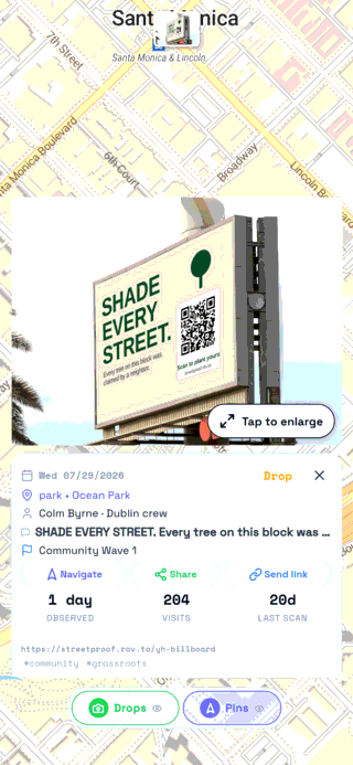 The billboard drop on the map in TraceReach Drop